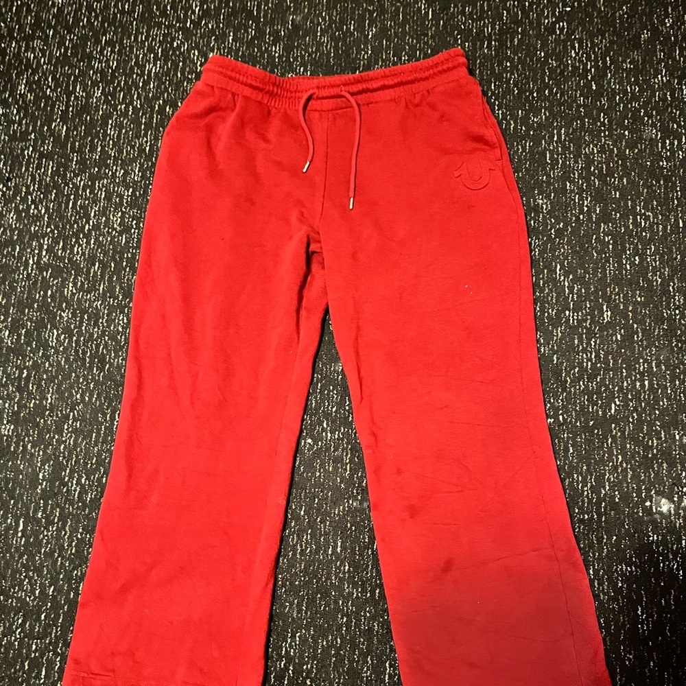 WOMEN Red TRUE RELIGION Sweatpants